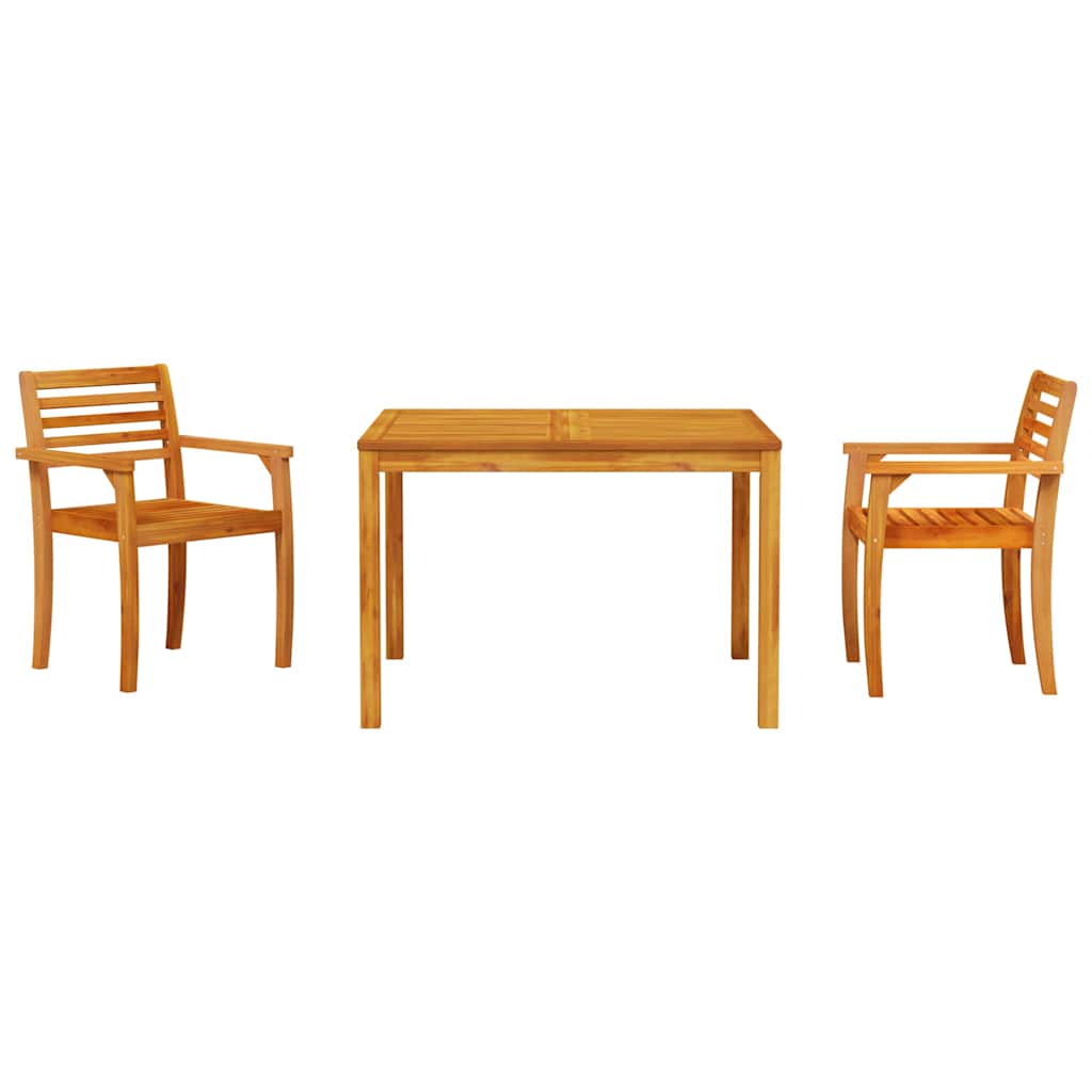 Ensemble de salle à manger pour jardin 3 pcs Marron - XIOS