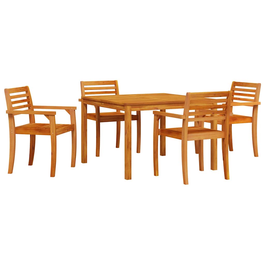 Ensemble de salle à manger pour jardin 5 pcs Marron - XIOS
