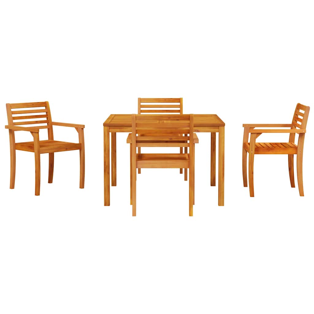Ensemble de salle à manger pour jardin 5 pcs Marron - XIOS