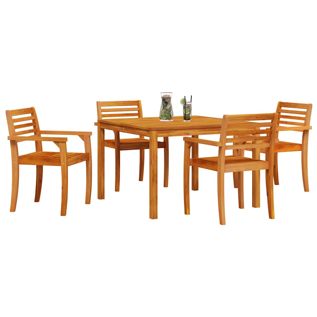 Ensemble de salle à manger pour jardin 5 pcs Marron - XIOS