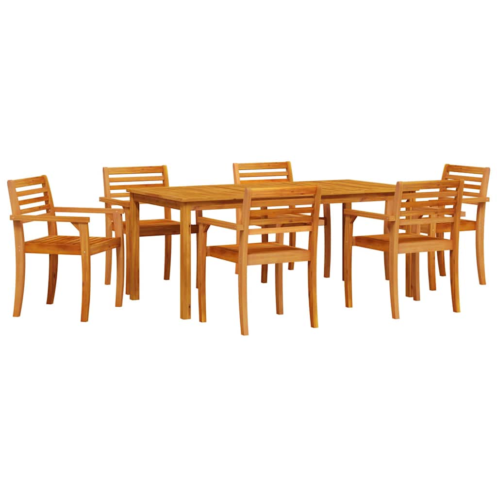 Ensemble de salle à manger pour jardin 7 pcs Marron - XIOS