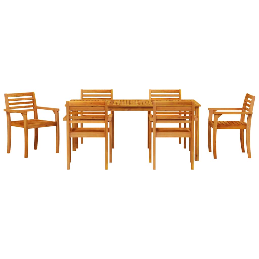 Ensemble de salle à manger pour jardin 7 pcs Marron - XIOS