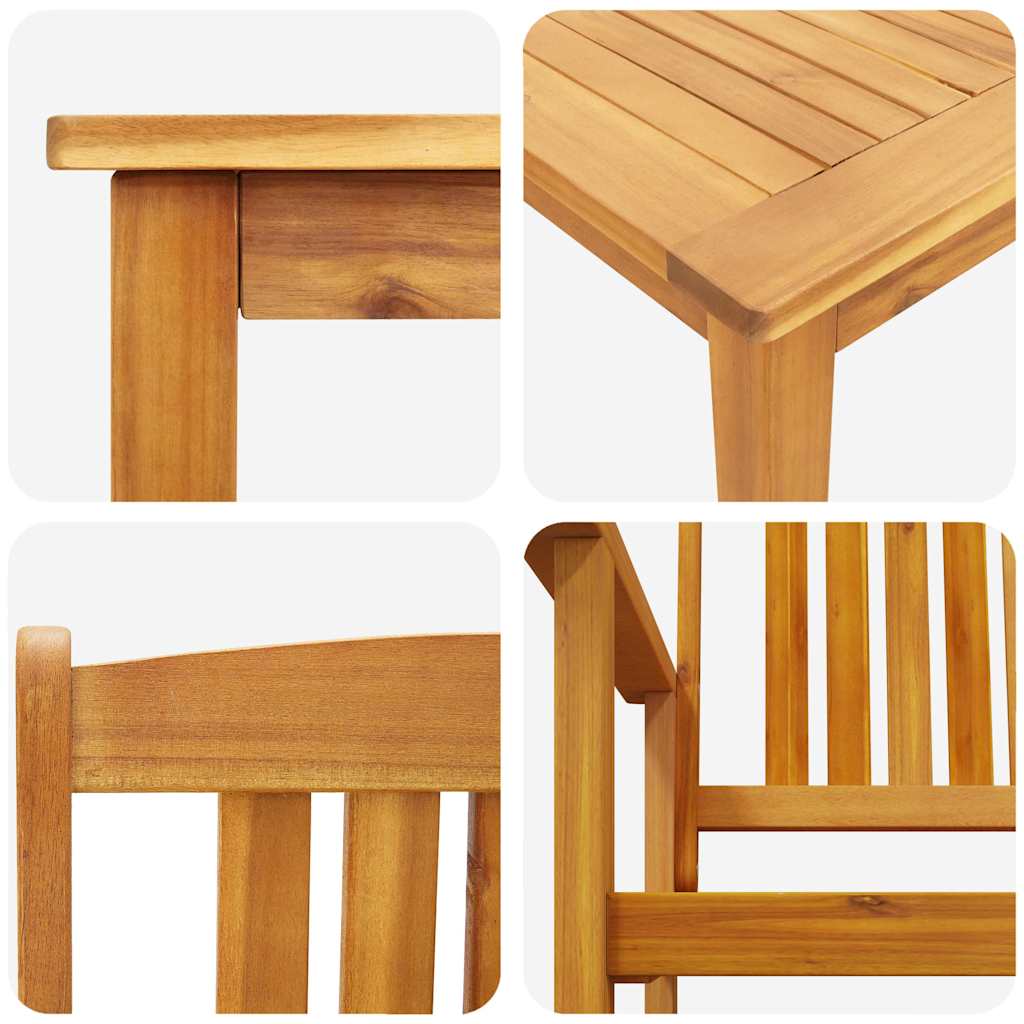 Ensemble de salle à manger pour jardin 5 pcs Marron - XIOS