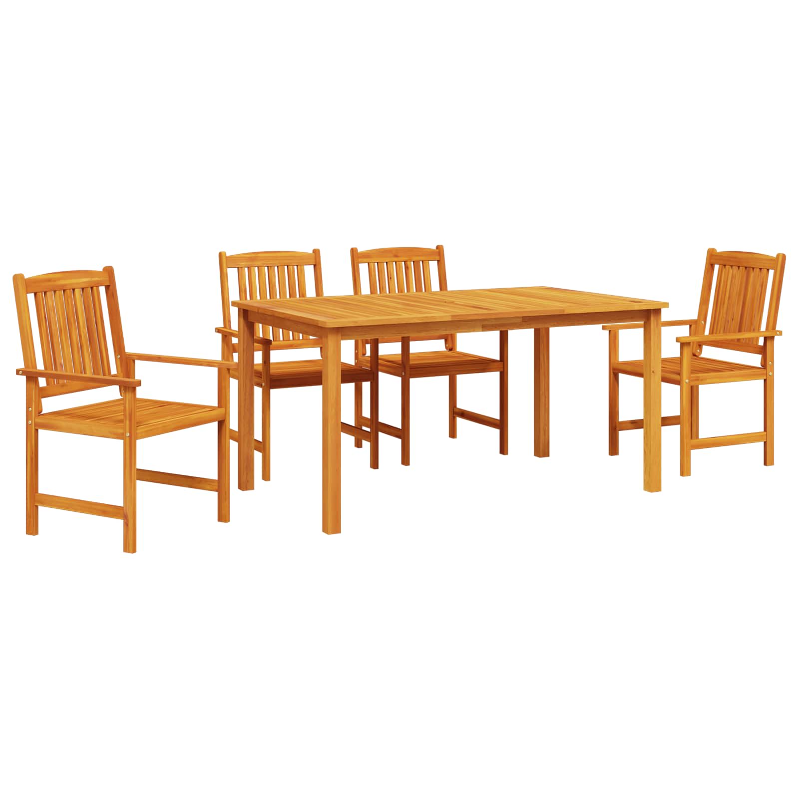 Ensemble de salle à manger pour jardin 5 pcs Marron - XIOS