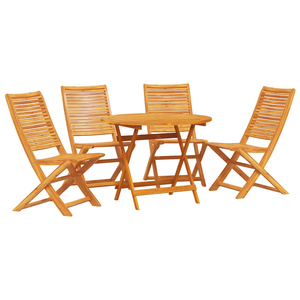 Ensemble de salle à manger pour jardin 5 pcs Marron