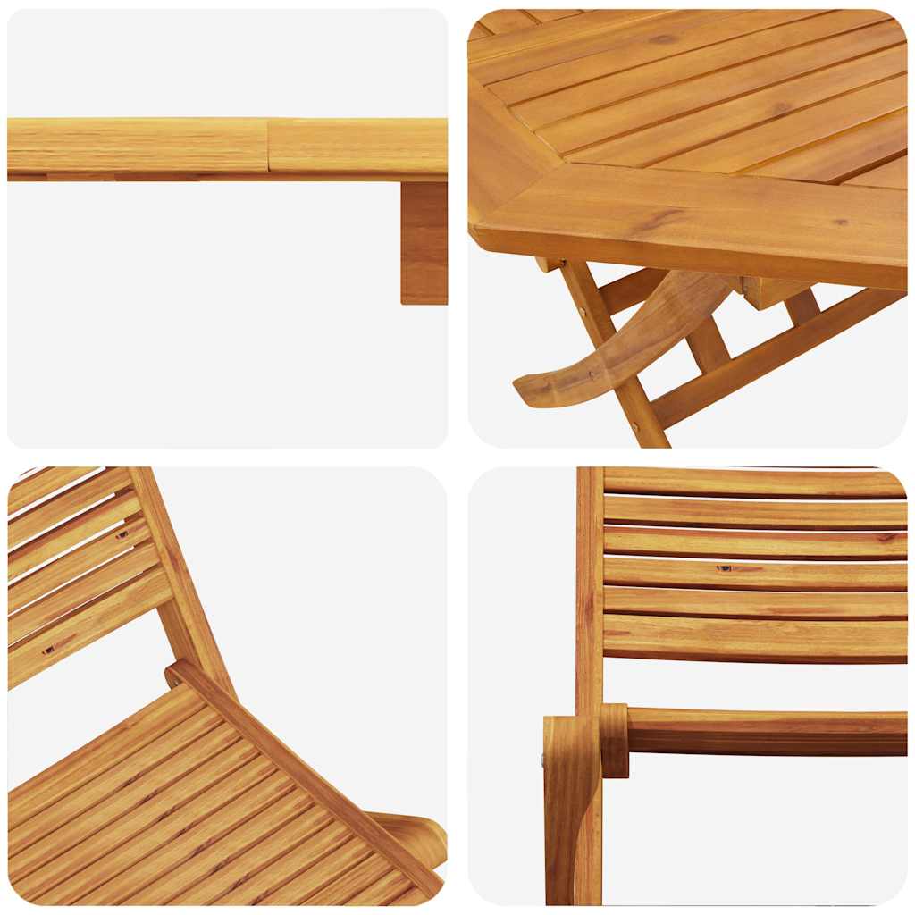 Ensemble de salle à manger pour jardin 5 pcs Marron - XIOS