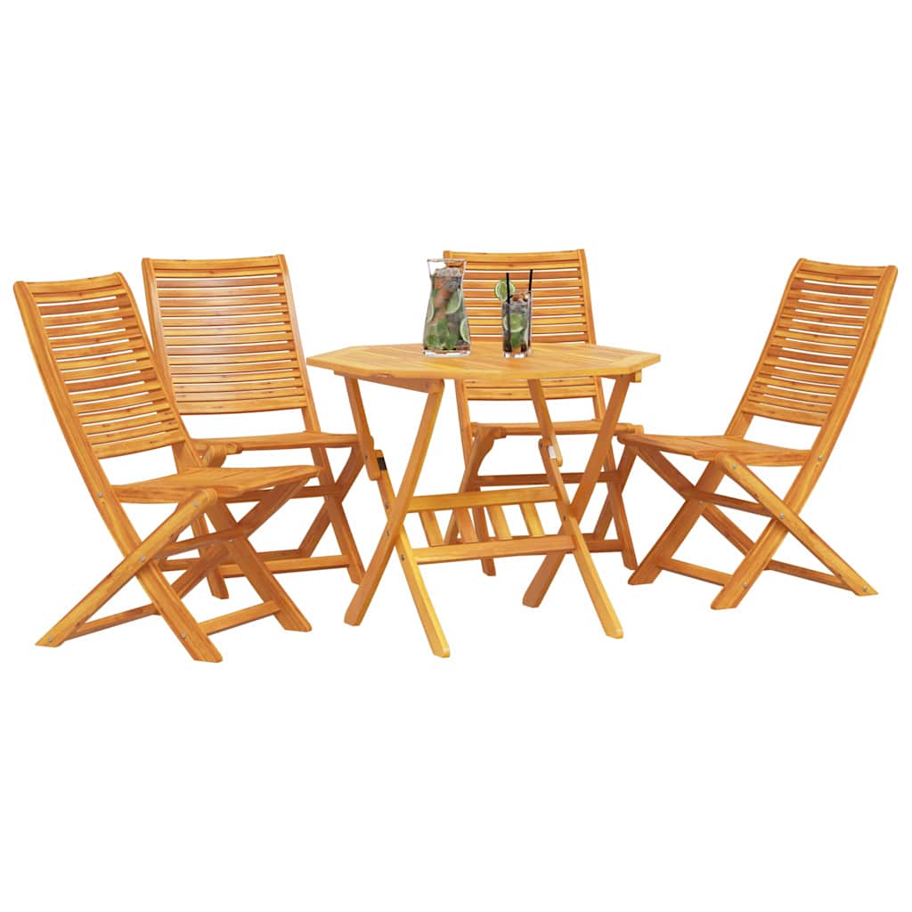 Ensemble de salle à manger pour jardin 5 pcs Marron - XIOS
