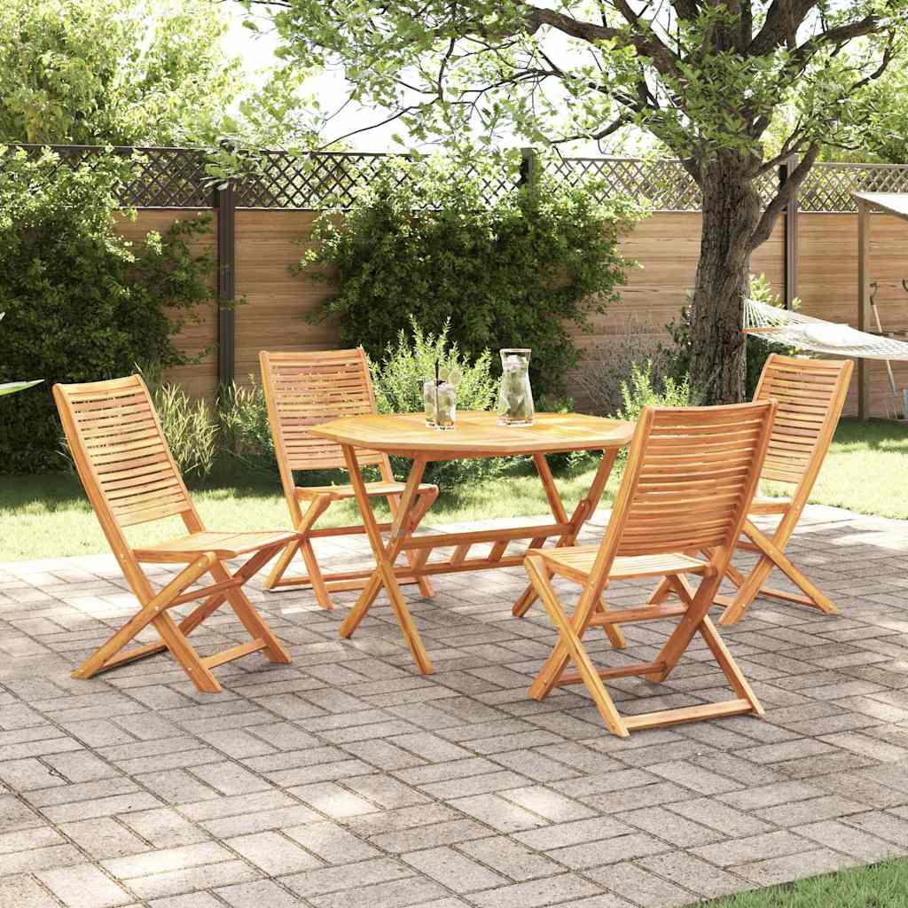 Ensemble de salle à manger pour jardin 5 pcs Marron - XIOS