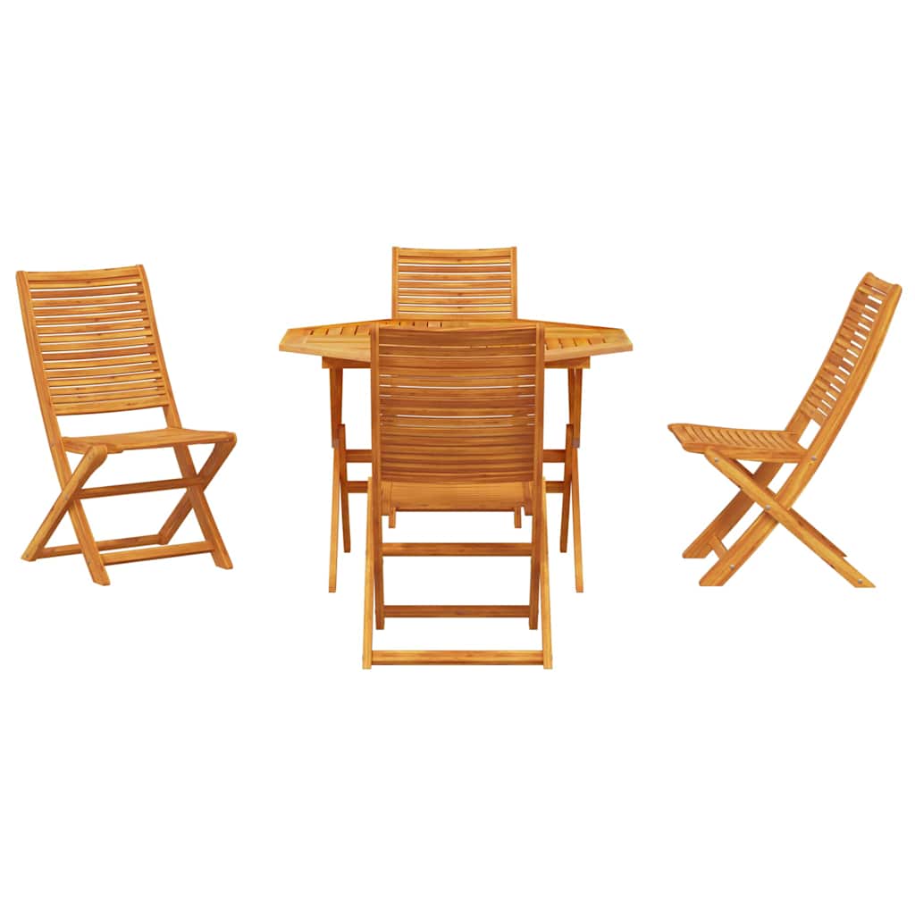 Ensemble de salle à manger pour jardin 5 pcs Marron - XIOS