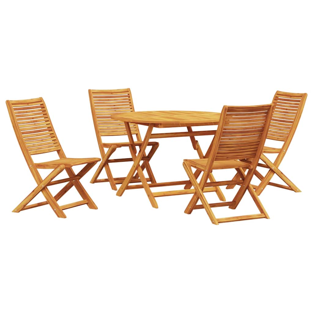 Ensemble de salle à manger pour jardin 5 pcs Marron - XIOS