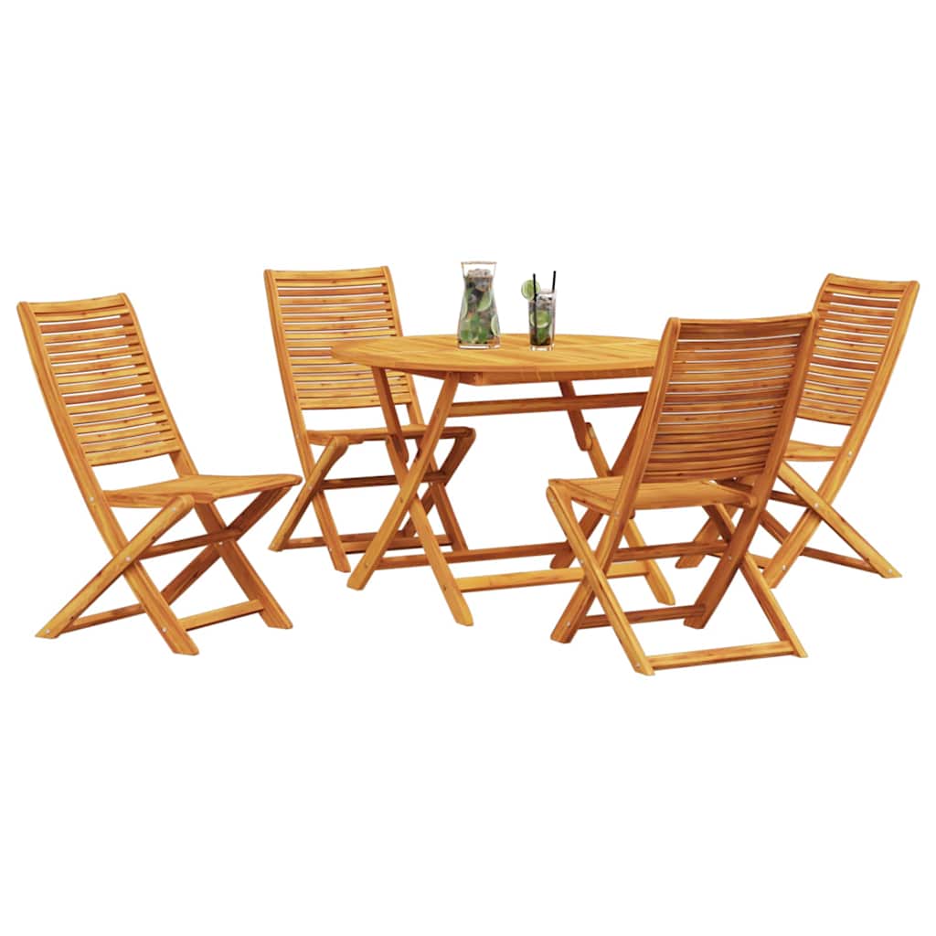 Ensemble de salle à manger pour jardin 5 pcs Marron - XIOS