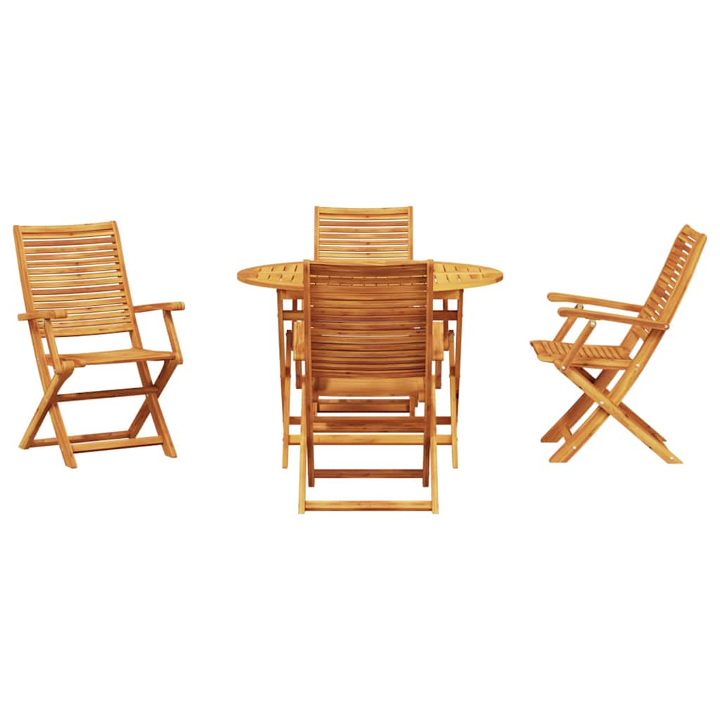 Ensemble de salle à manger pour jardin 5 pcs Marron - XIOS