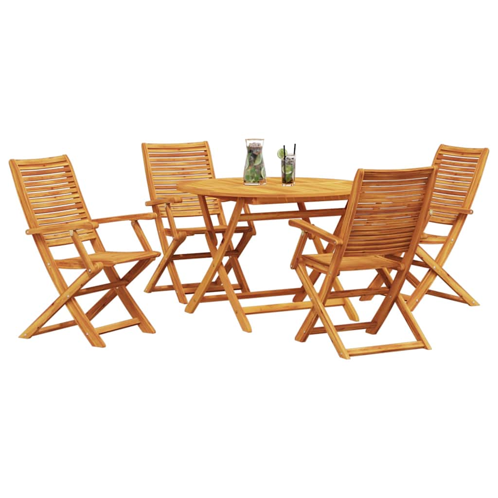 Ensemble de salle à manger pour jardin 5 pcs Marron - XIOS