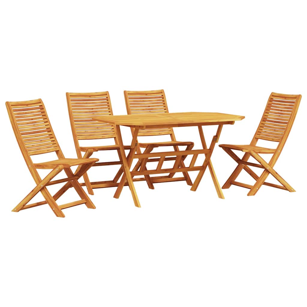 Ensemble de salle à manger pour jardin 5 pcs Marron - XIOS