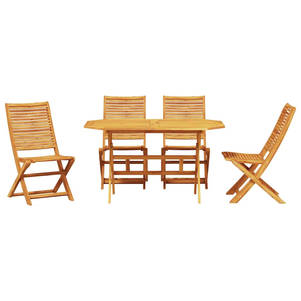 Ensemble de salle à manger pour jardin 5 pcs Marron - XIOS