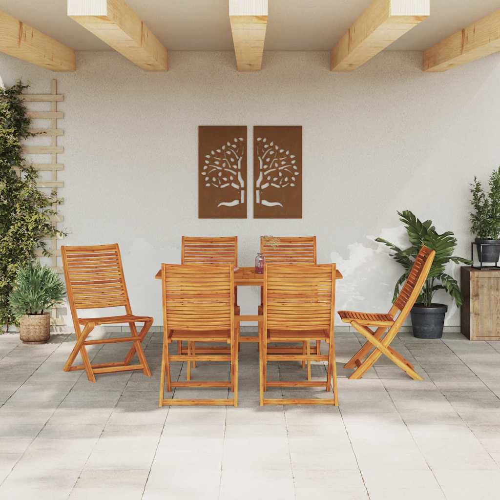 Ensemble de salle à manger pour jardin 7 pcs Marron - XIOS