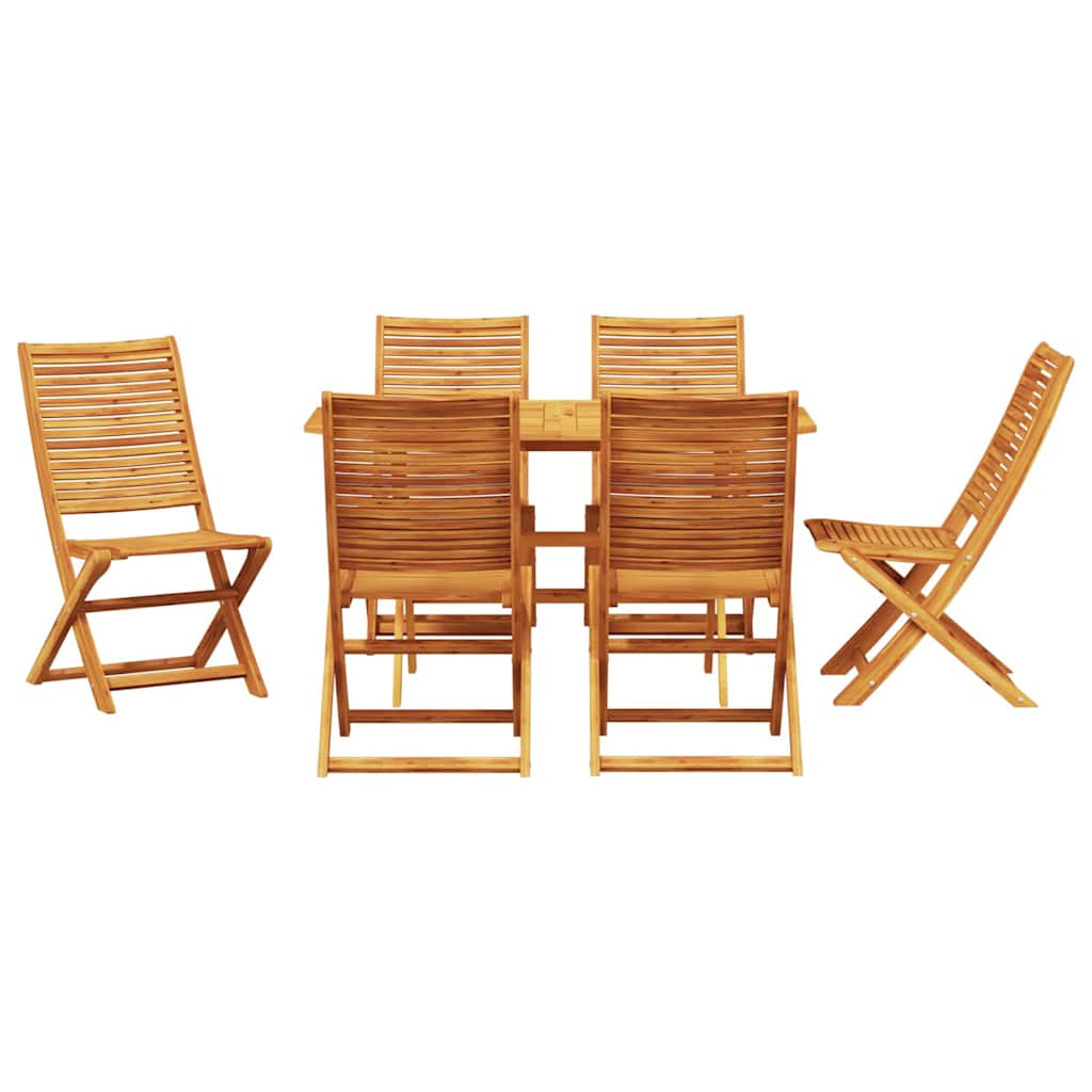 Ensemble de salle à manger pour jardin 7 pcs Marron - XIOS