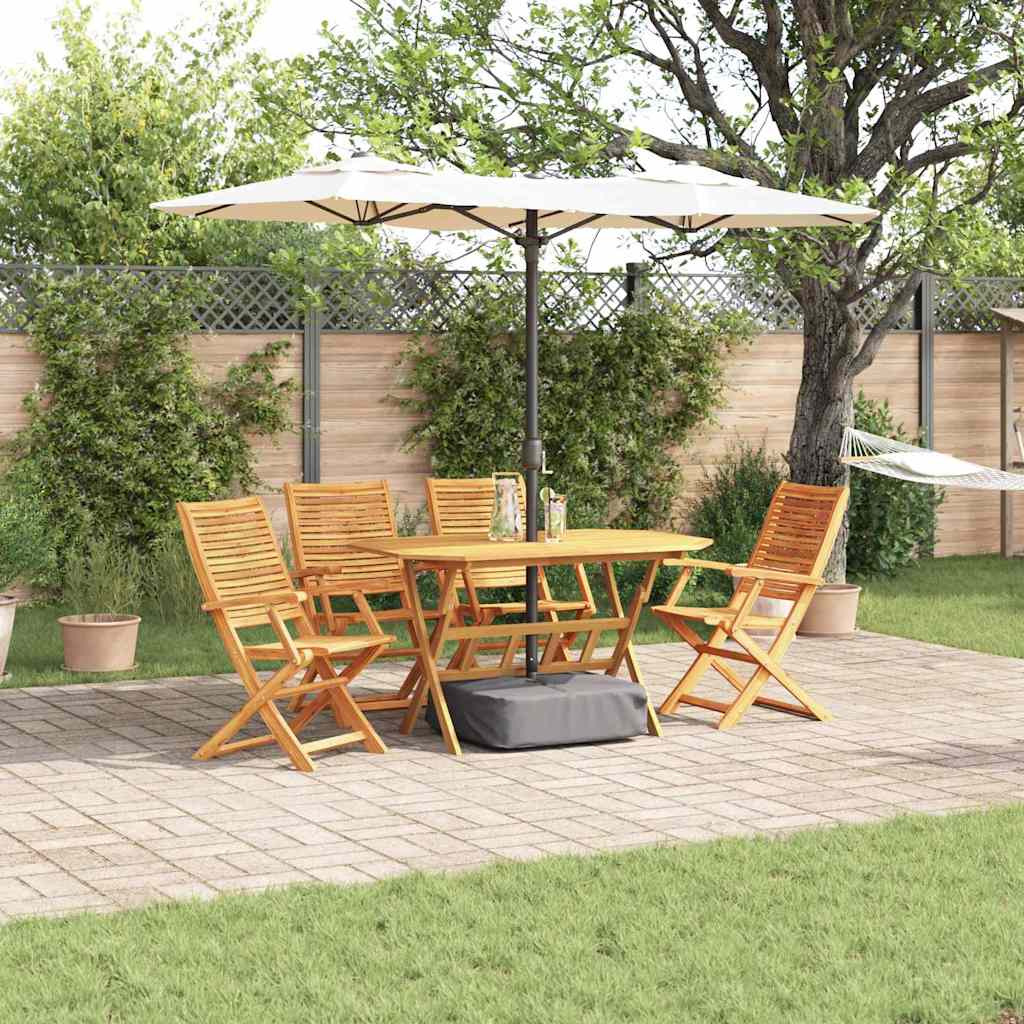 Ensemble de salle à manger pour jardin 5 pcs Marron - XIOS