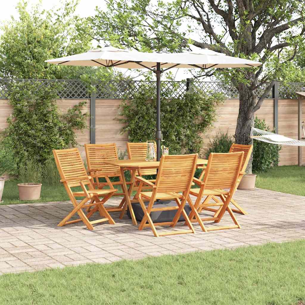 Ensemble de salle à manger pour jardin 7 pcs Marron - XIOS