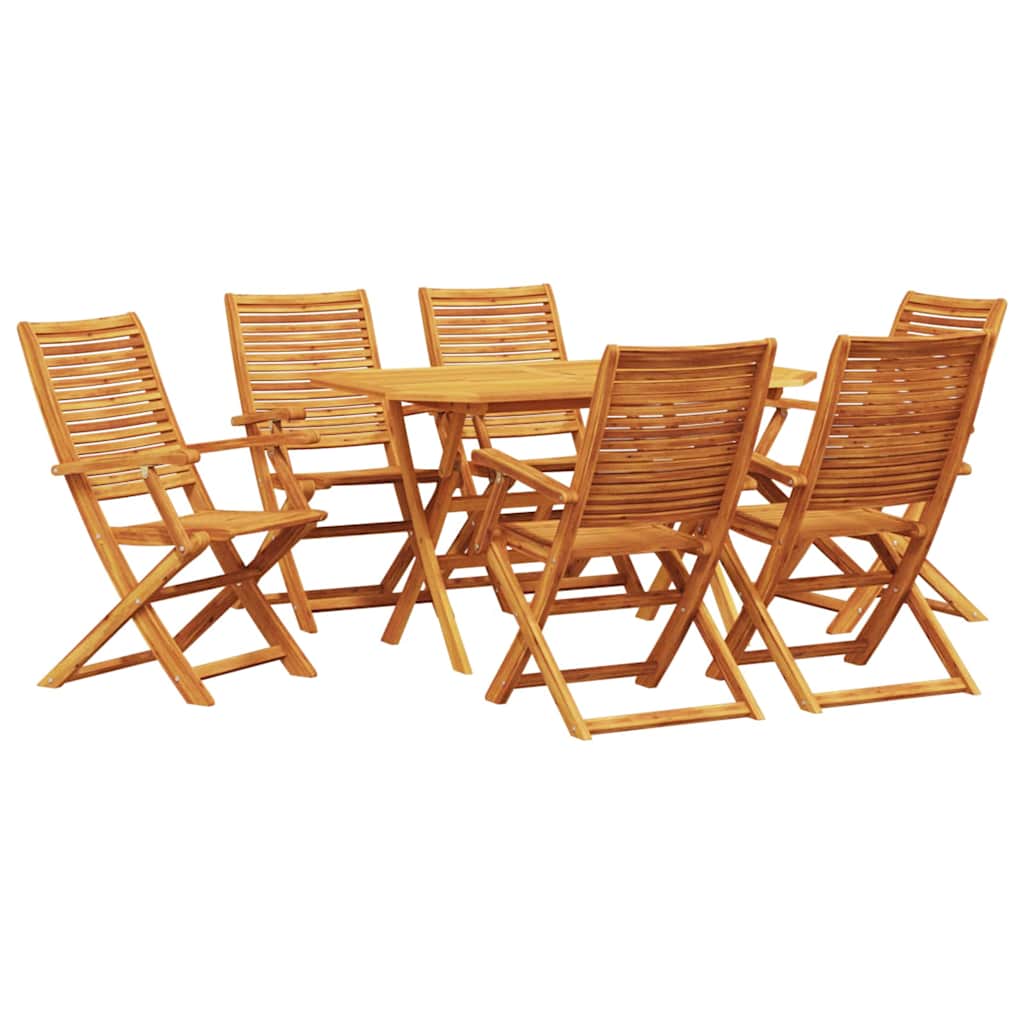 Ensemble de salle à manger pour jardin 7 pcs Marron - XIOS