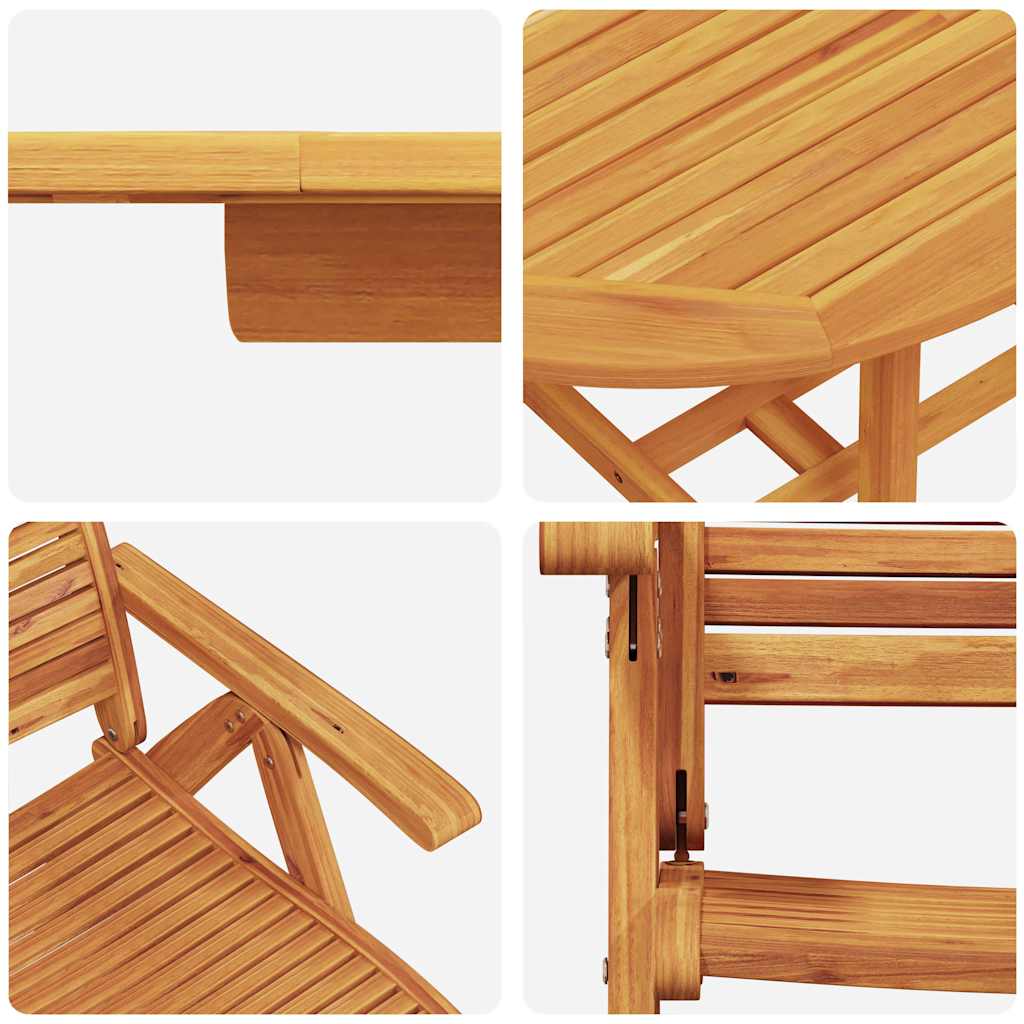 Ensemble de salle à manger pour jardin 5 pcs Marron - XIOS