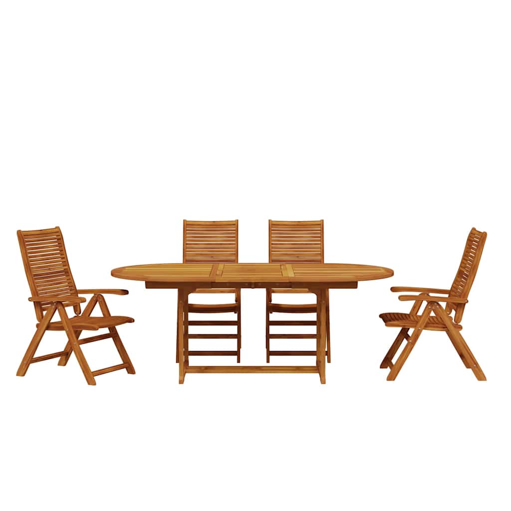Ensemble de salle à manger pour jardin 5 pcs Marron - XIOS