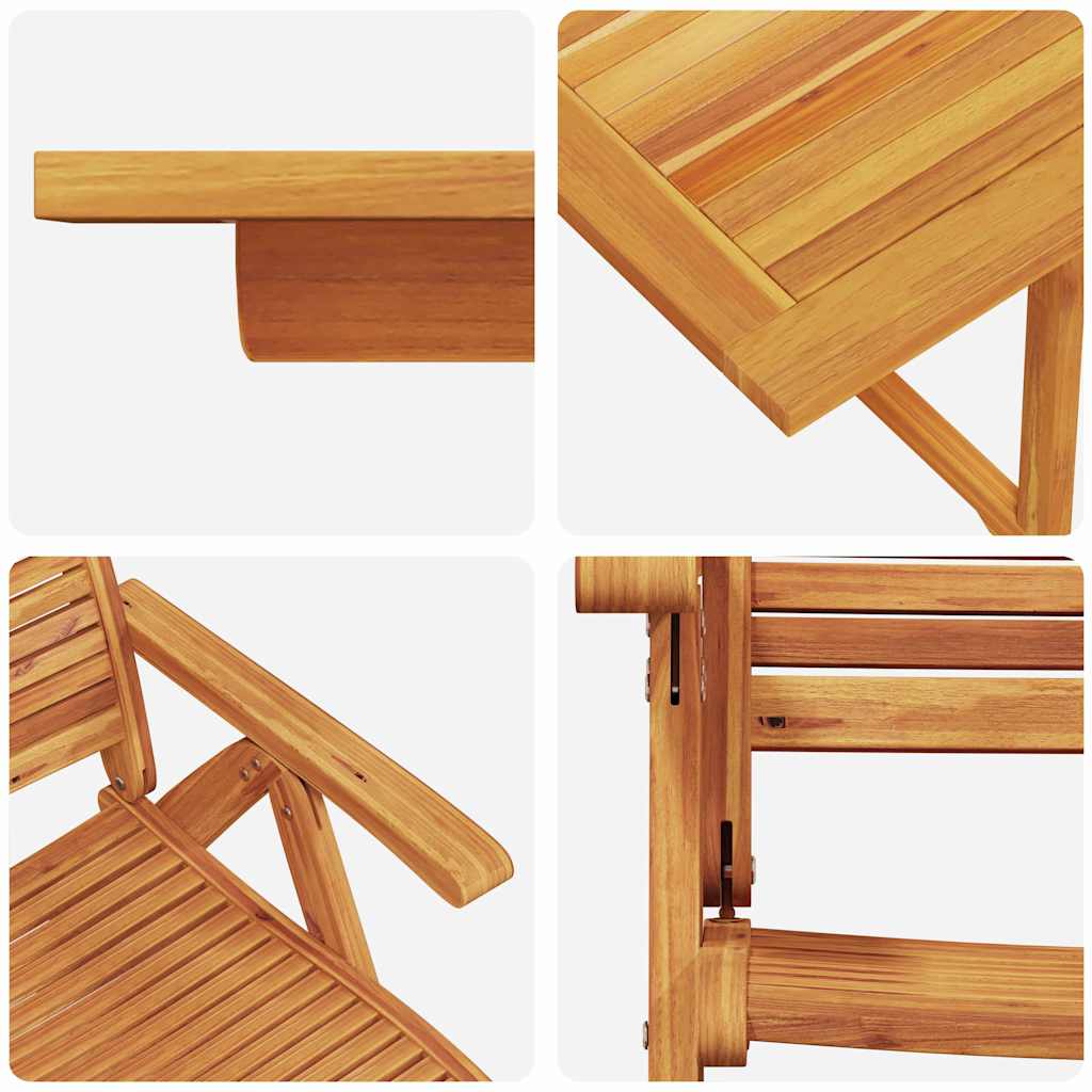 Ensemble de salle à manger pour jardin 5 pcs Marron - XIOS