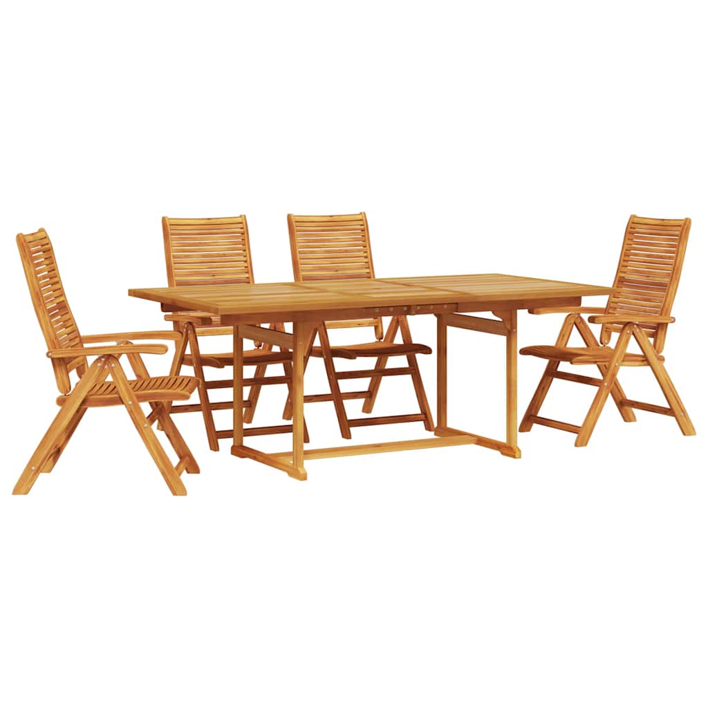 Ensemble de salle à manger pour jardin 5 pcs Marron - XIOS