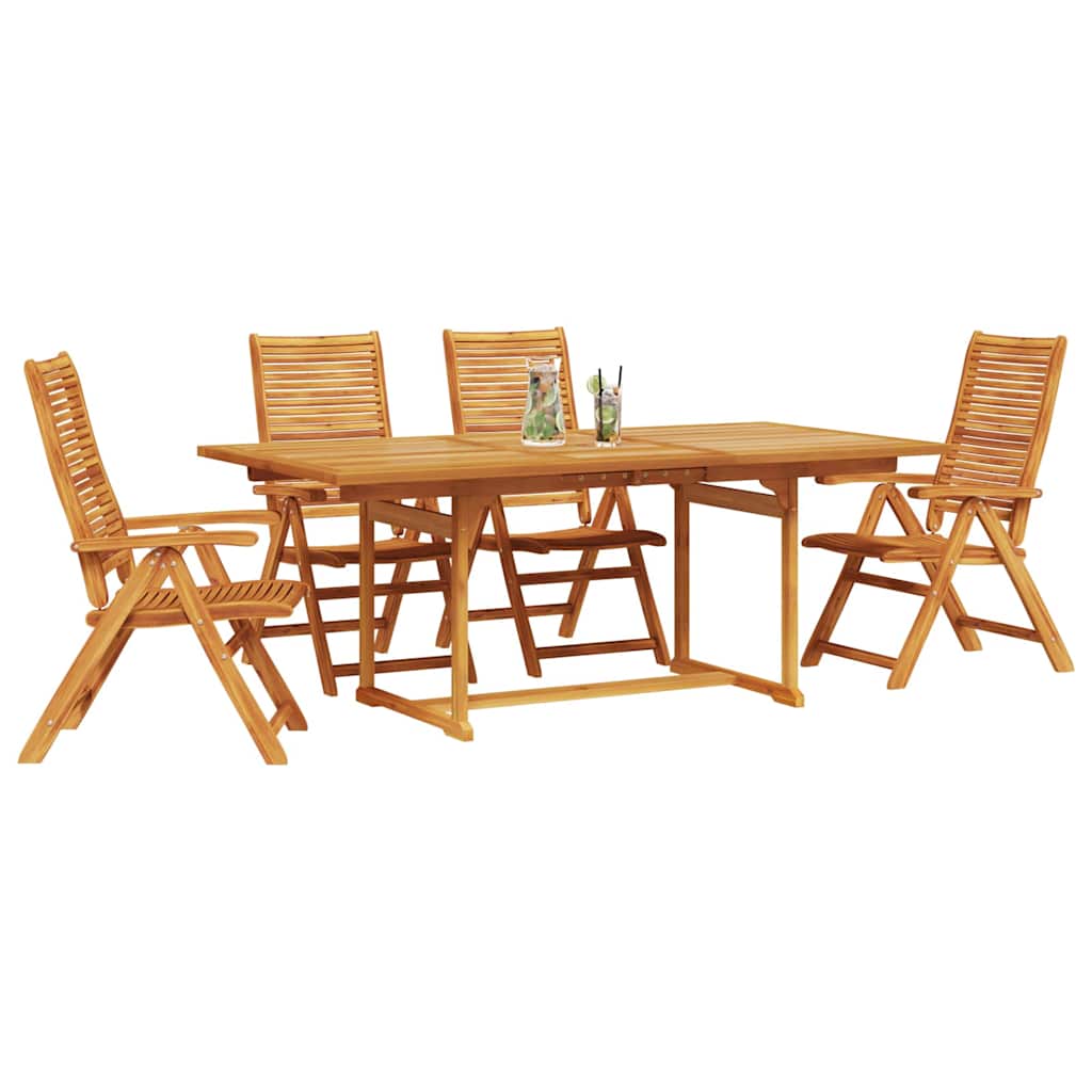 Ensemble de salle à manger pour jardin 5 pcs Marron - XIOS