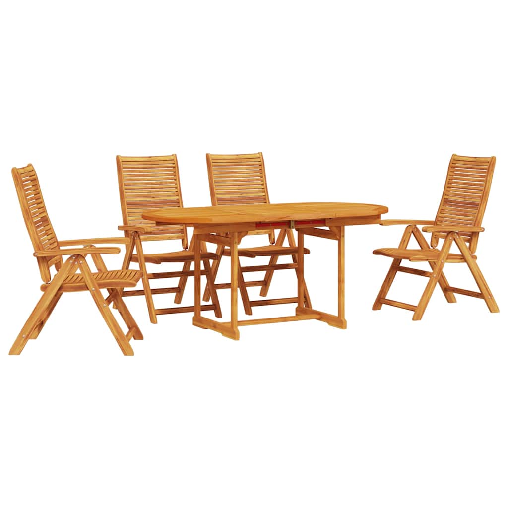 Ensemble de salle à manger pour jardin 5 pcs Marron - XIOS