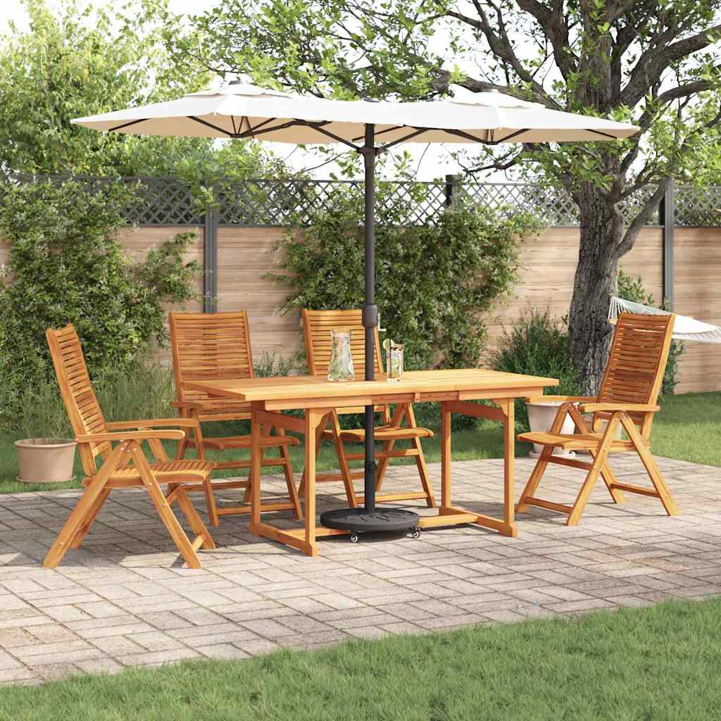 Ensemble de salle à manger pour jardin 5 pcs Marron - XIOS