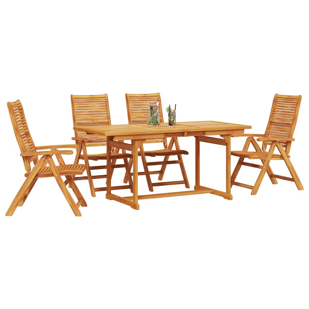 Ensemble de salle à manger pour jardin 5 pcs Marron - XIOS
