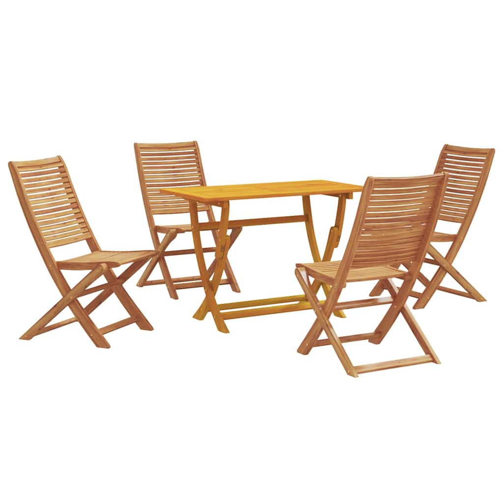 Ensemble de salle à manger pour jardin 5 pcs Marron - XIOS