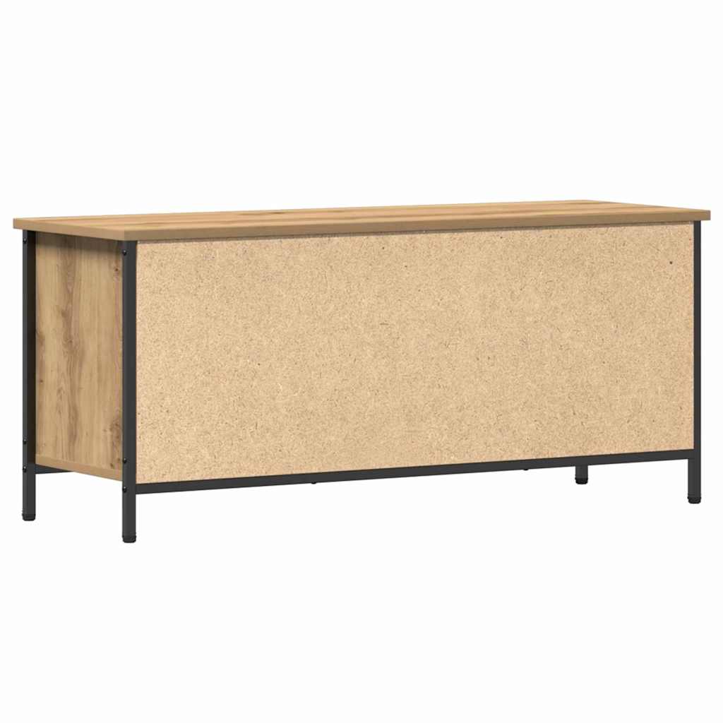 Meuble TV Chêne artisanal 100 x 35 x 45 cm Bois d'ingénierie - XIOS