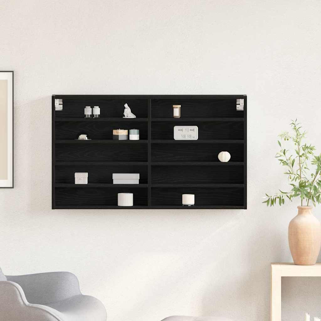 Vitrine Chêne noir 100 x 15 x 58 cm Bois d'ingénierie - XIOS