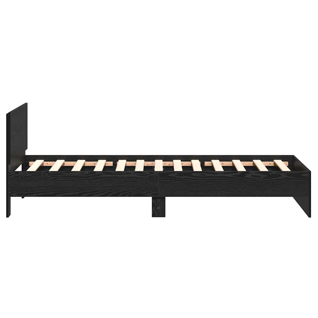 Cadre de Lit Chêne noir 100 x 200 cm Bois d'ingénierie - XIOS