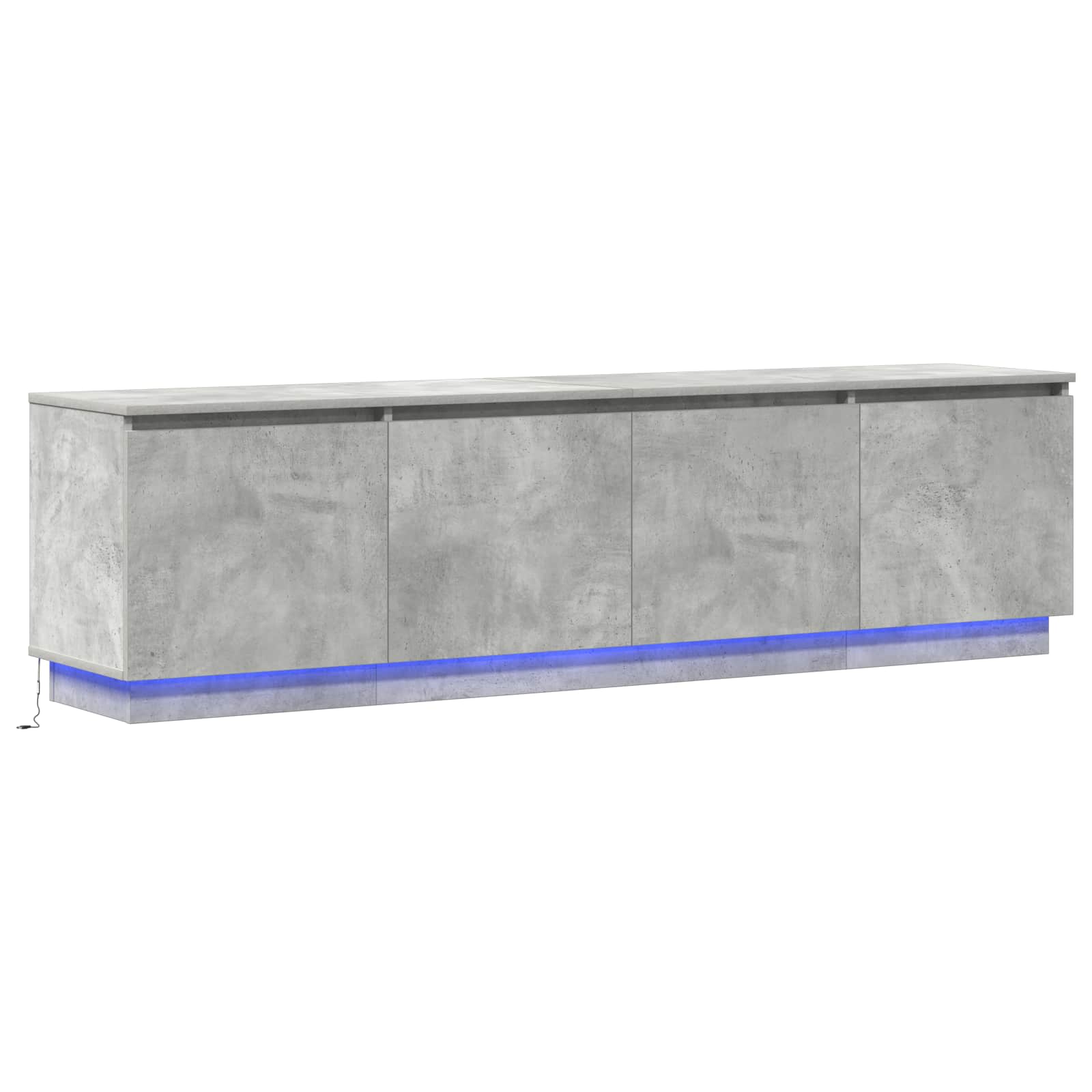 Meuble TV 180 x 38 x 49 cm Gris béton Bois d'ingénierie