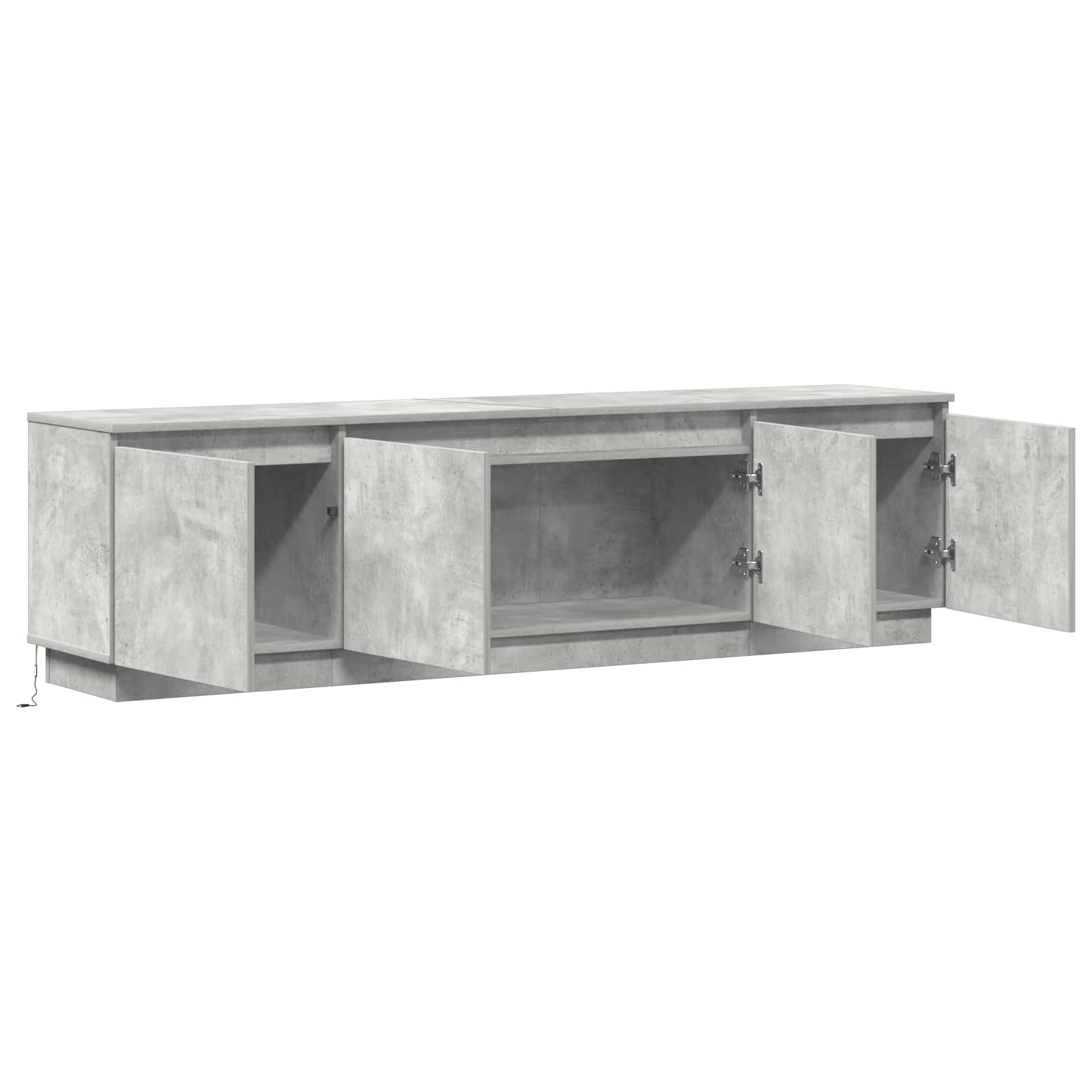 Meuble TV 180 x 38 x 49 cm Gris béton Bois d'ingénierie