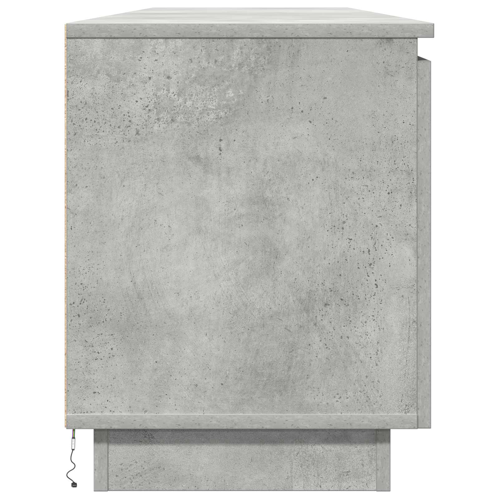 Meuble TV 180 x 38 x 49 cm Gris béton Bois d'ingénierie