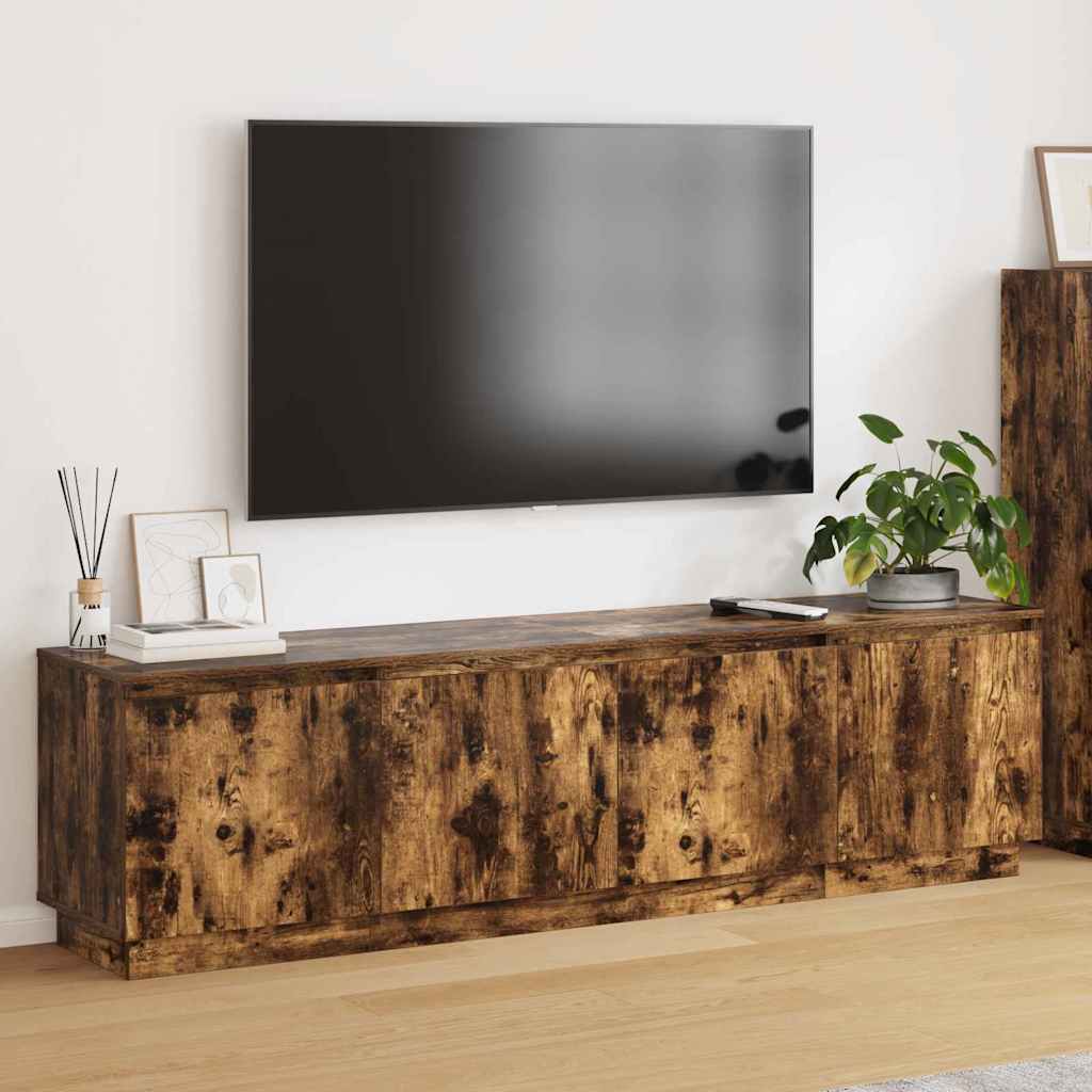 Meuble TV avec LED Chêne fumé 180 x 38 x 49 cm - XIOS