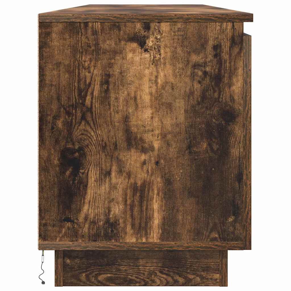 Meuble TV avec LED Chêne fumé 180 x 38 x 49 cm - XIOS