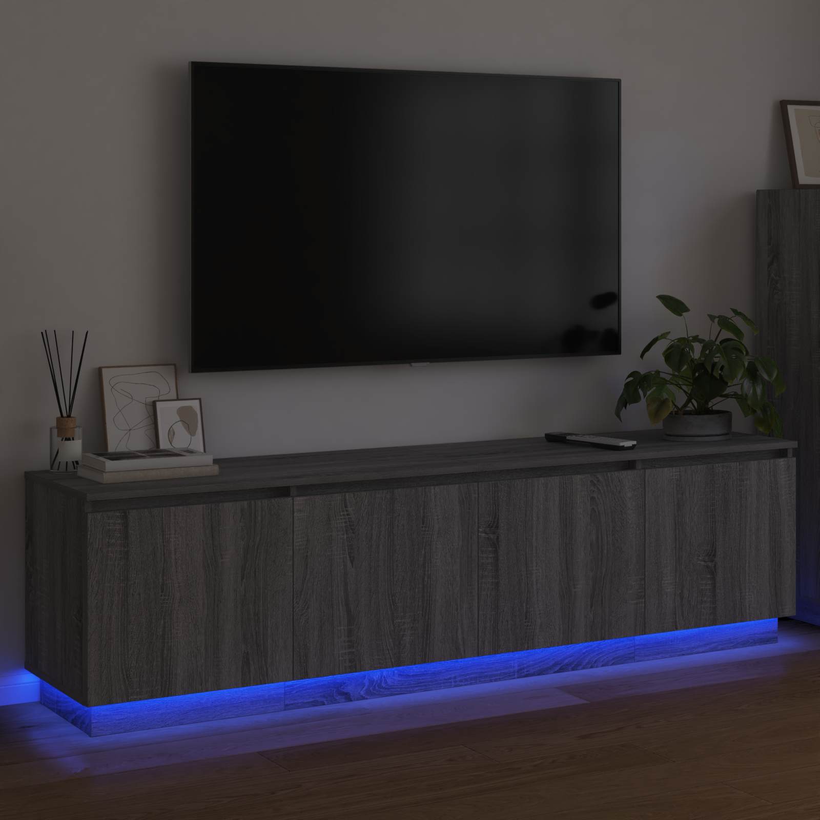 Meuble TV Gris Sonoma 180 x 38 x 49 cm Bois d'ingénierie