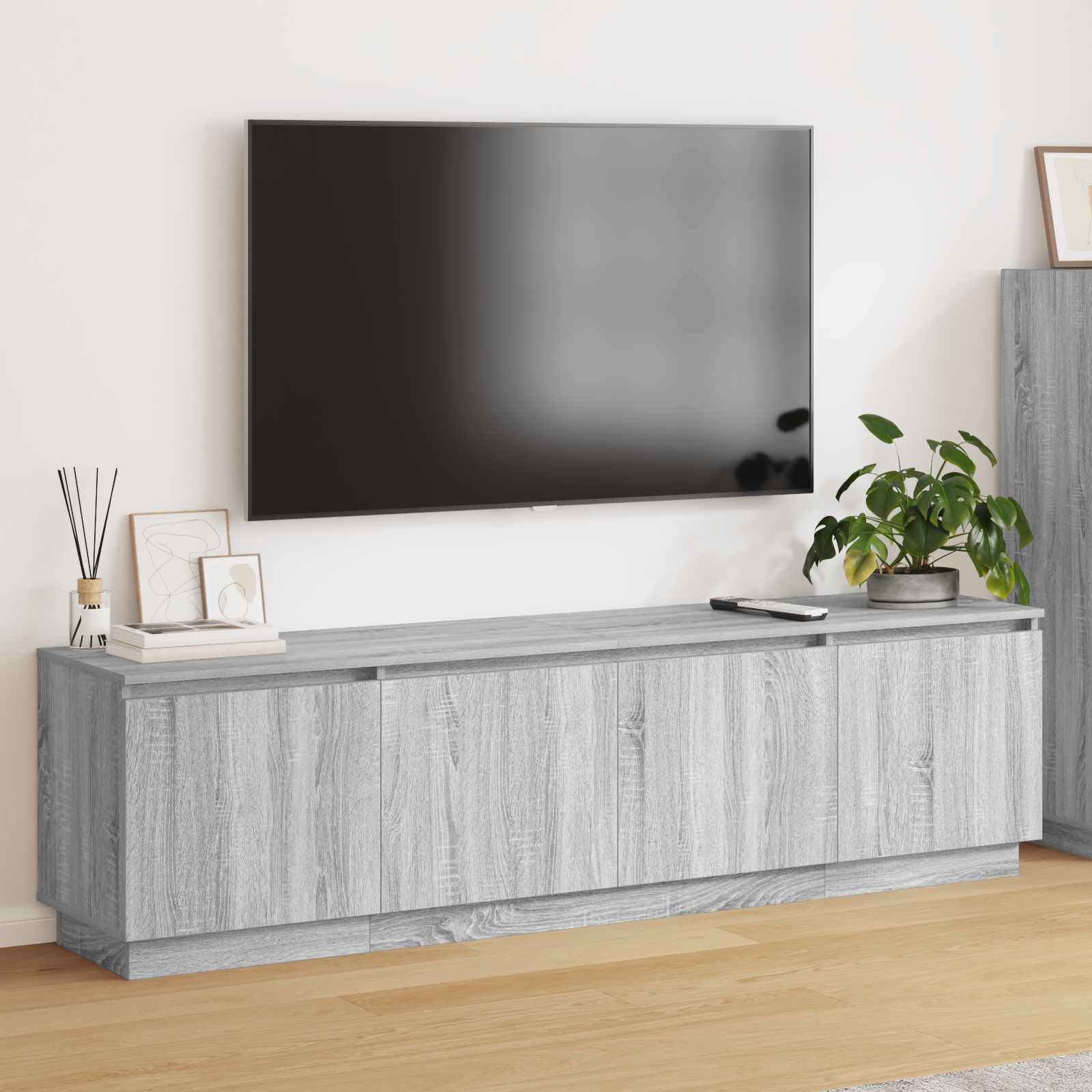 Meuble TV Gris Sonoma 180 x 38 x 49 cm Bois d'ingénierie
