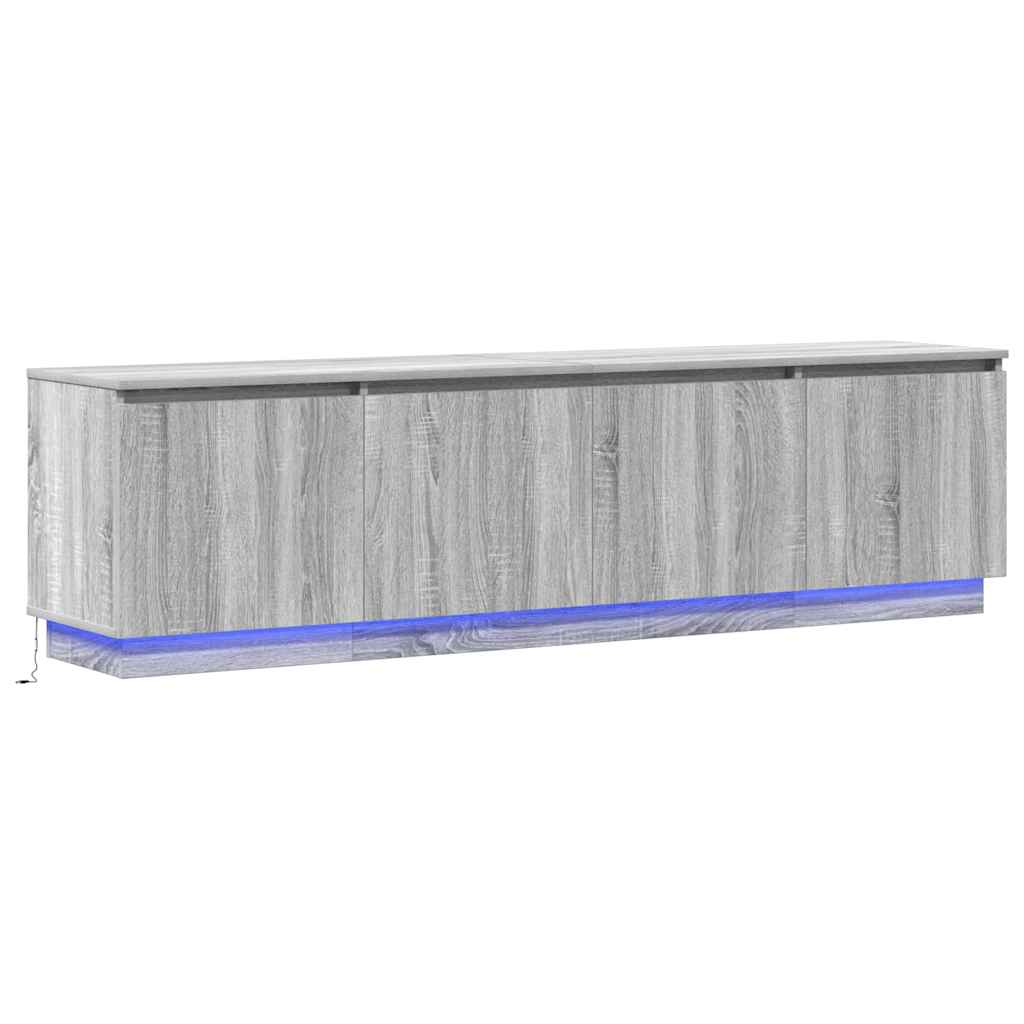 Meuble TV avec LED Sonoma gris 180 x 38 x 49 cm - XIOS