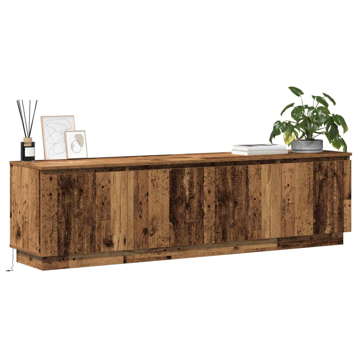Meuble TV 180 x 38 x 49 cm Bois Ancien Bois d'ingénierie - XIOS
