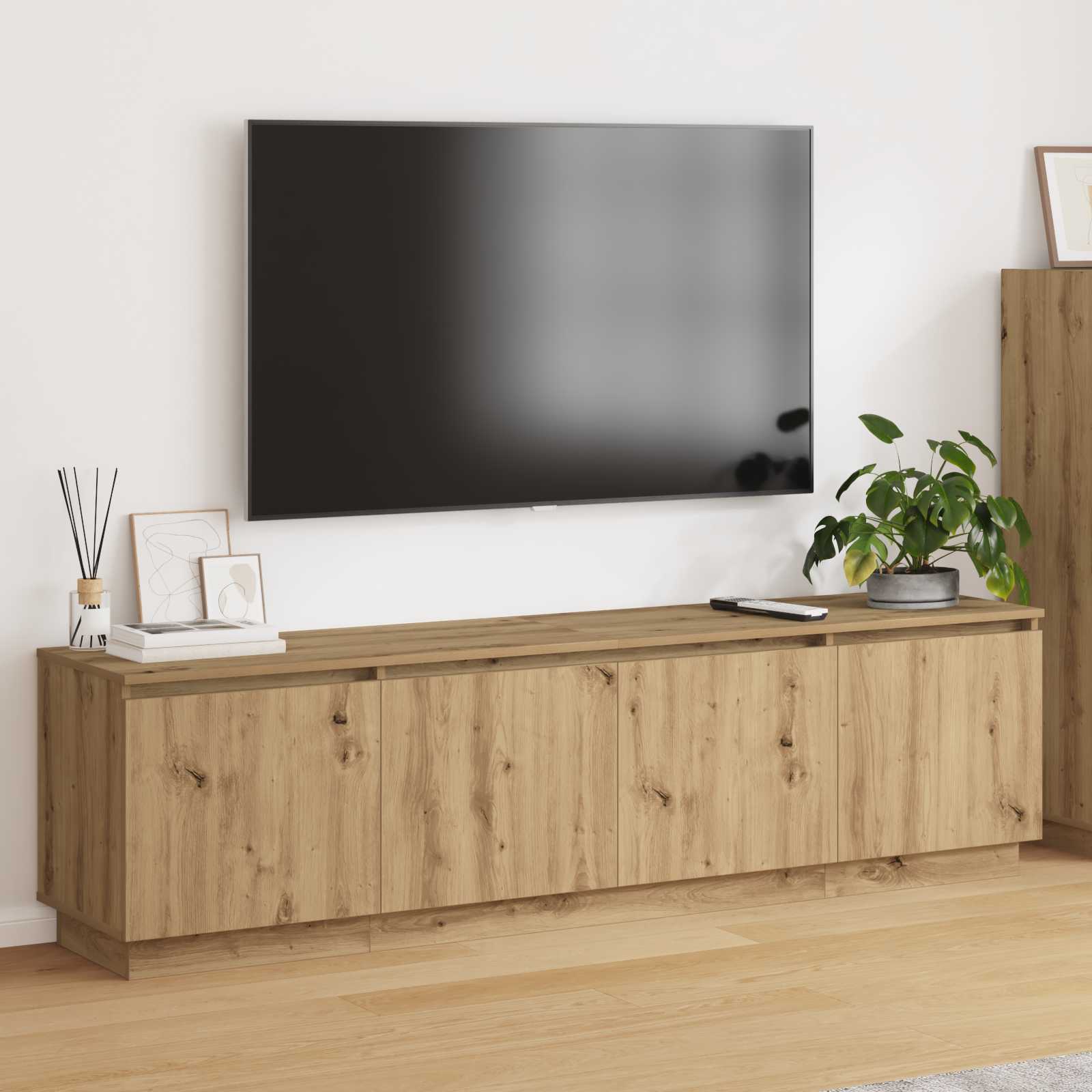 Meuble TV 180 x 38 x 49 cm Chêne artisanal Bois d'ingénierie - XIOS