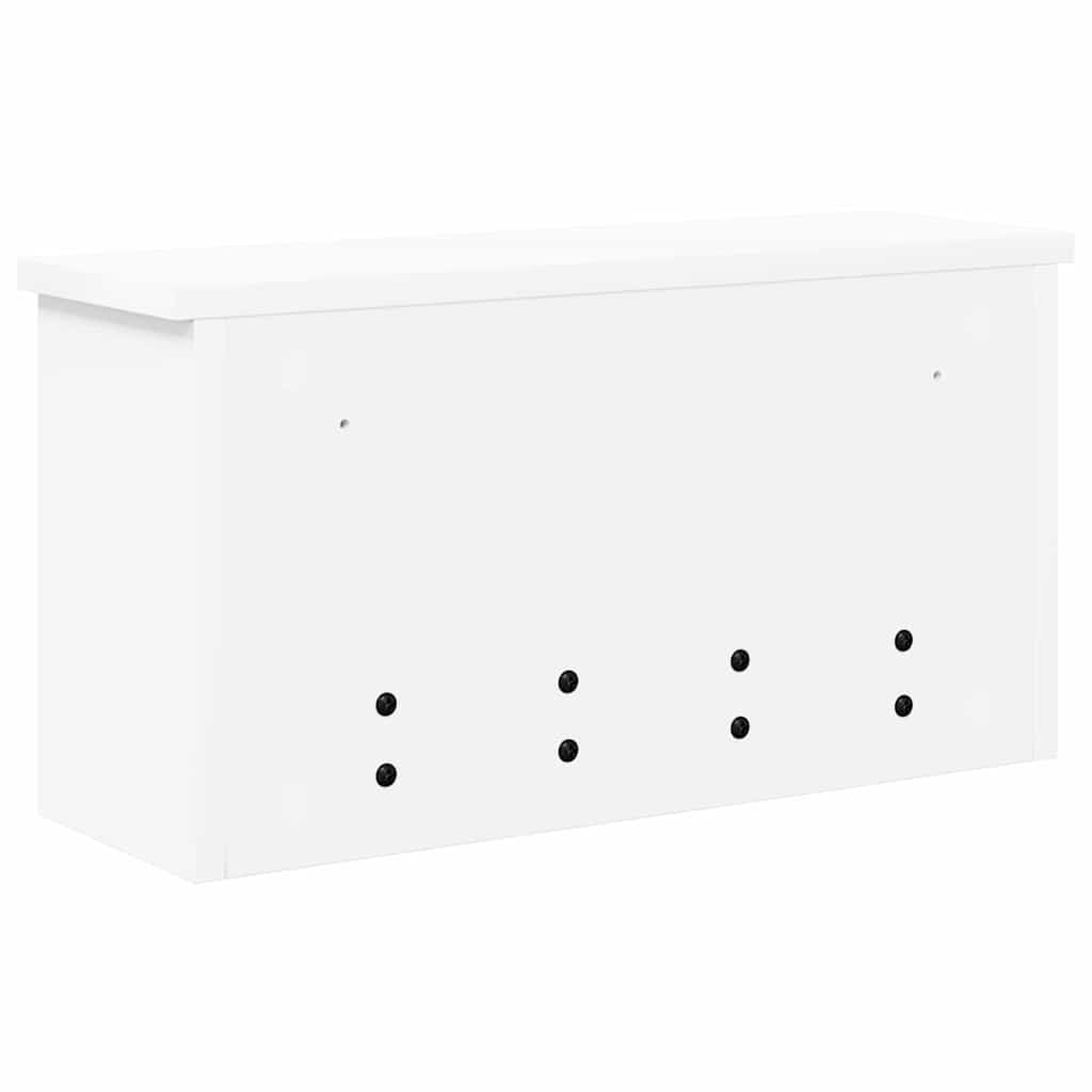 Porte-manteau mural Blanc 50 x 16 x 26 cm Bois d'ingénierie