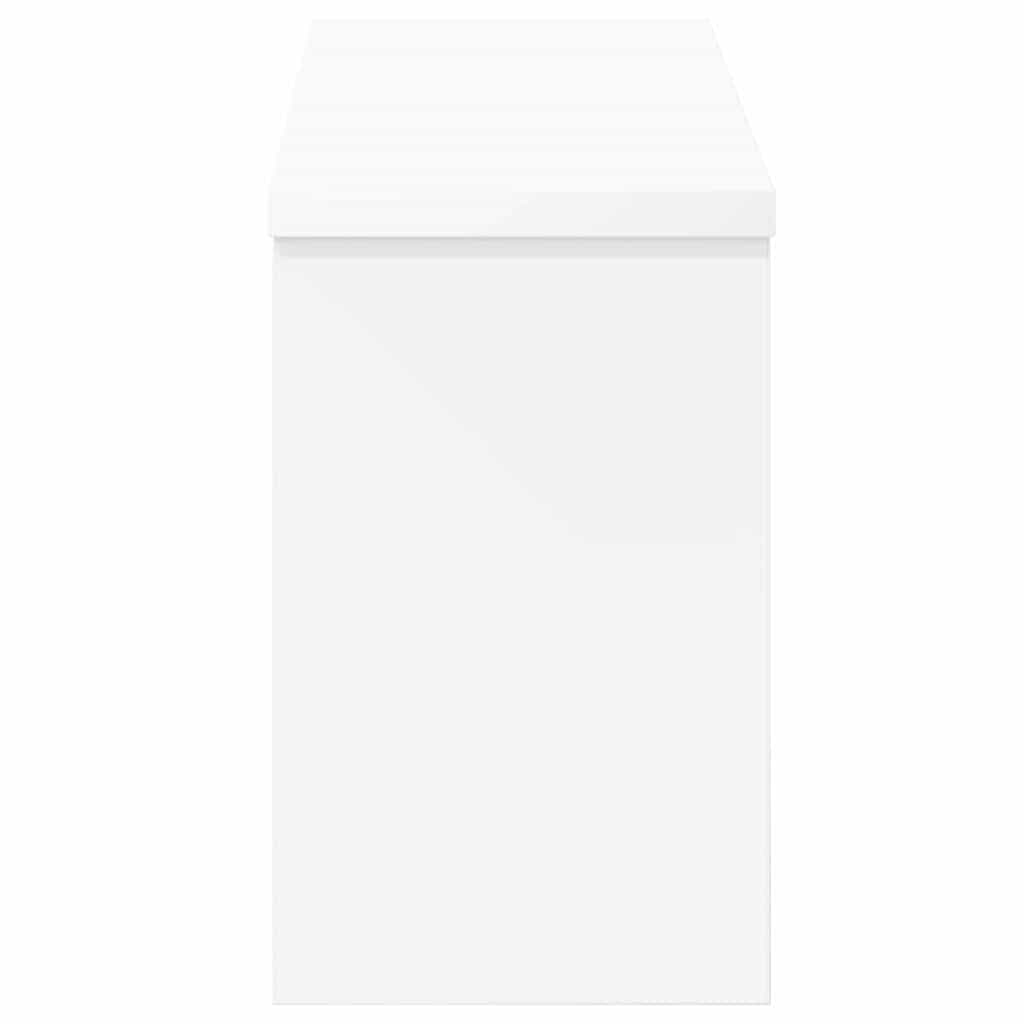 Porte-manteau mural Blanc 50 x 16 x 26 cm Bois d'ingénierie