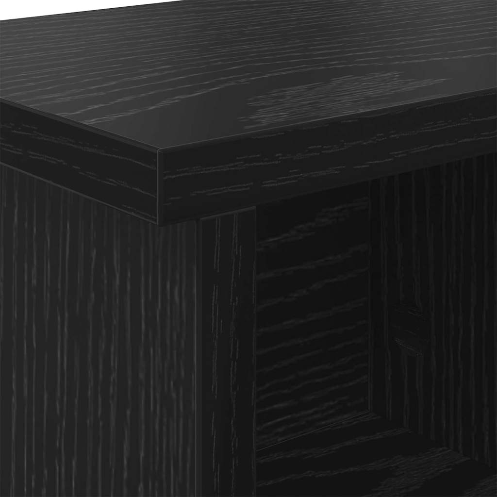 Porte-manteau mural avec étagère Chêne noir 50 x 16 x 26 cm - XIOS