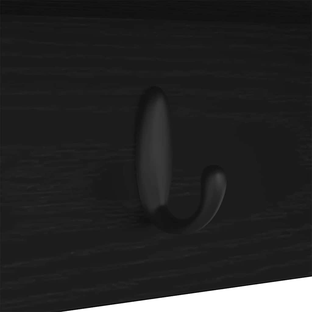 Porte-manteau mural avec étagère Chêne noir 50 x 16 x 26 cm - XIOS